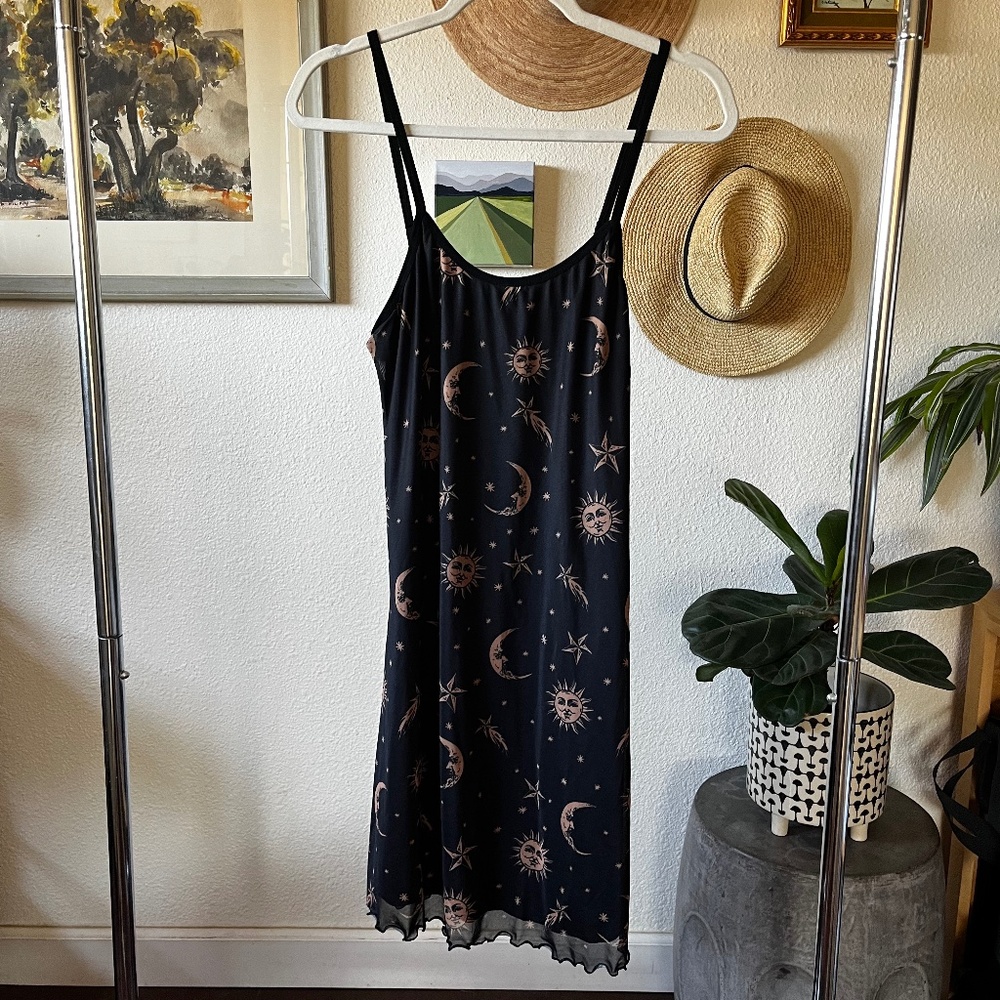 Sun Moon Stars Little Black Dress